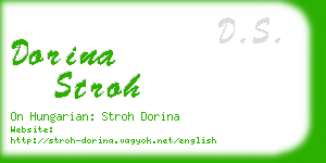 dorina stroh business card